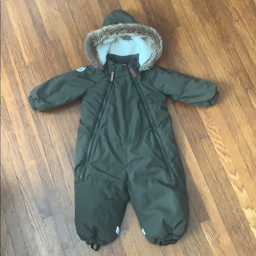 Dark Green H&M winter snow suit for baby
